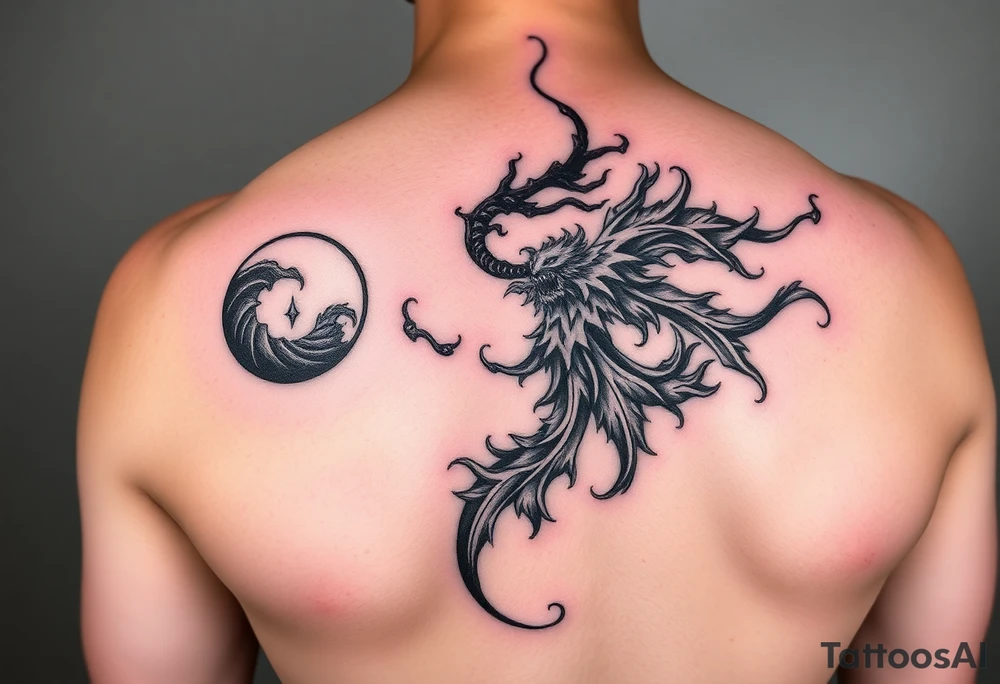 Generate tattoo with one side SiYin, turn around become Chong tattoo idea