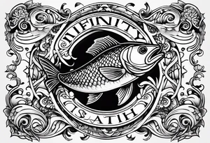 A infinity sign with a musky fish tattoo idea