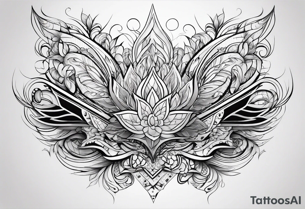 Abstract lines tattoo idea