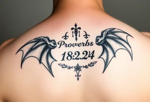 proverbs 18:24 surrounded by bats tattoo idea