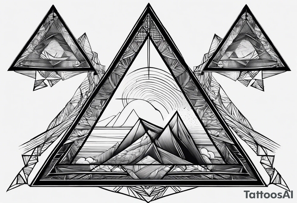 3 overlapping triangles tattoo idea