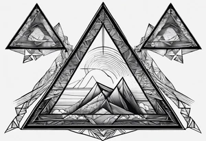 3 overlapping triangles tattoo idea