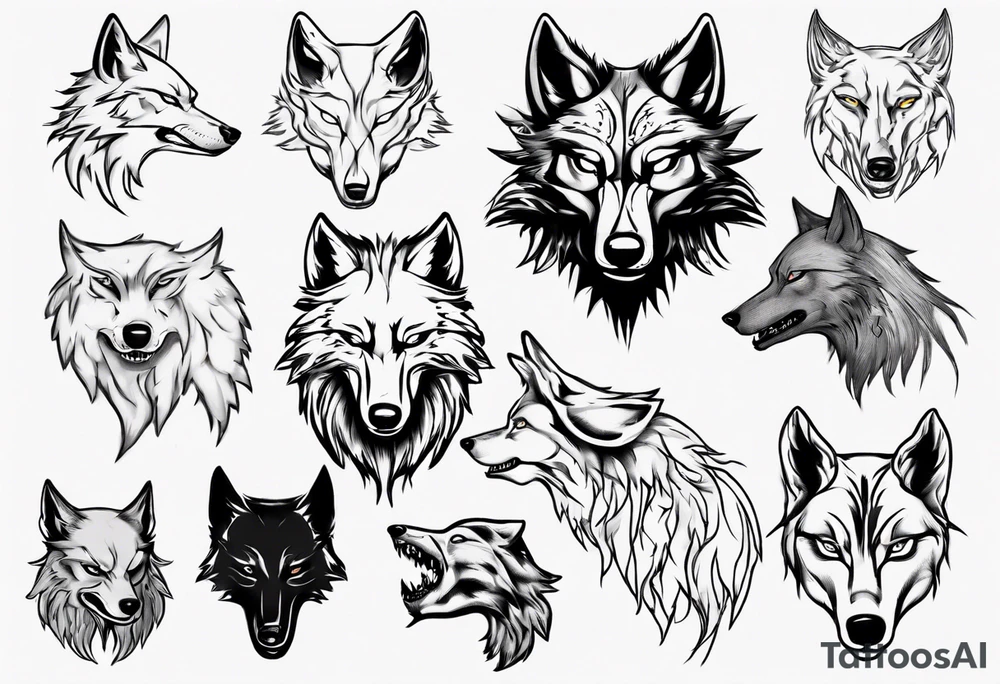 eyeless wolf tattoo idea