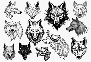 eyeless wolf tattoo idea