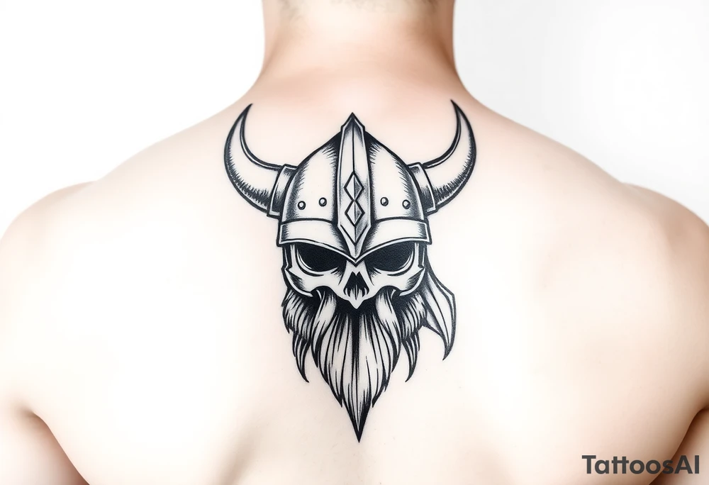 vikings helmet tattoo idea