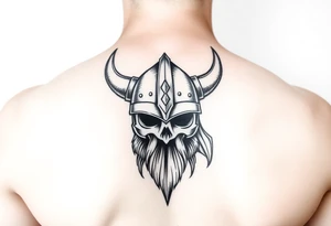 vikings helmet tattoo idea