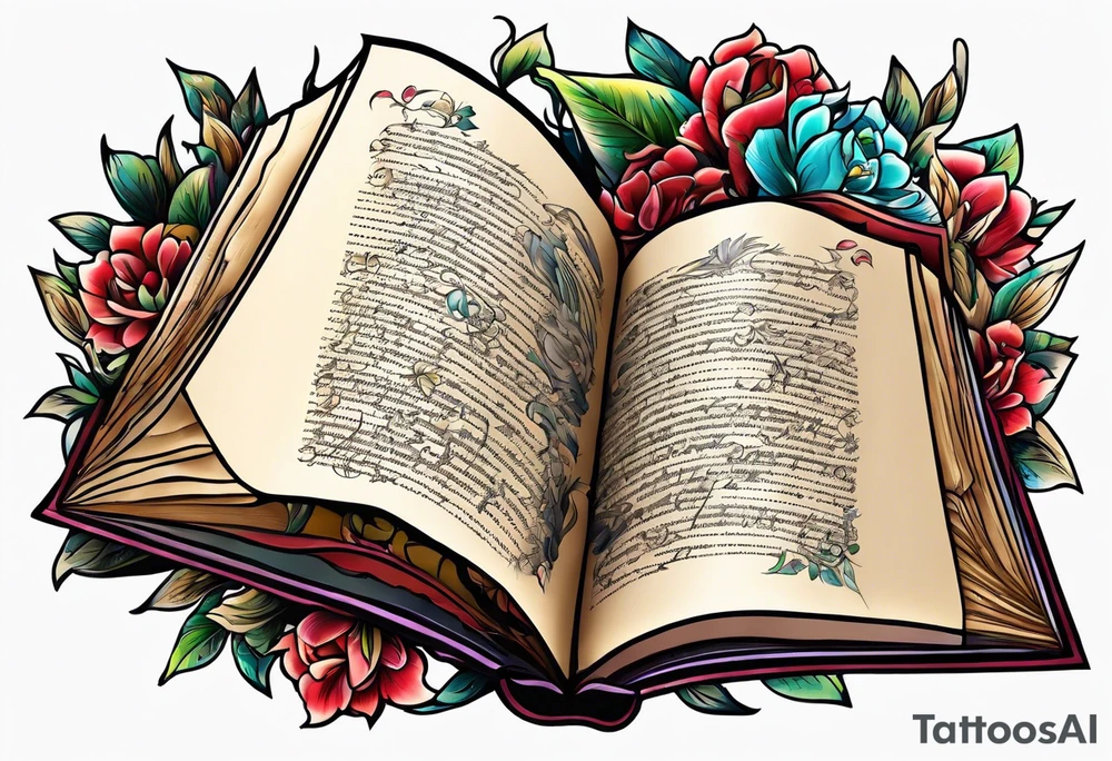 open book tattoo idea