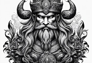 full body strong mythical giant with one eye tattoo idea