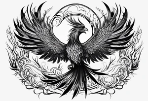 phoenix rising from the ashes tattoo idea