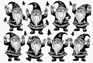 gnomes dancing in the forrest tattoo idea