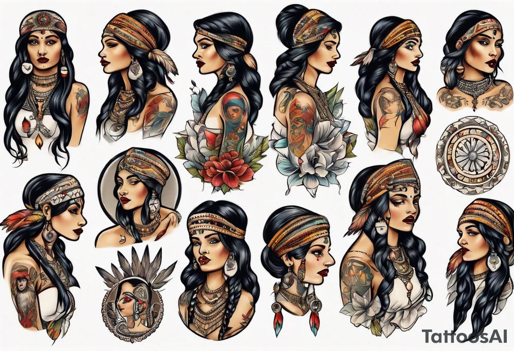 Indian girl tattoo idea