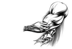 Goth and heavy metal arm 
sleeve tattoo idea