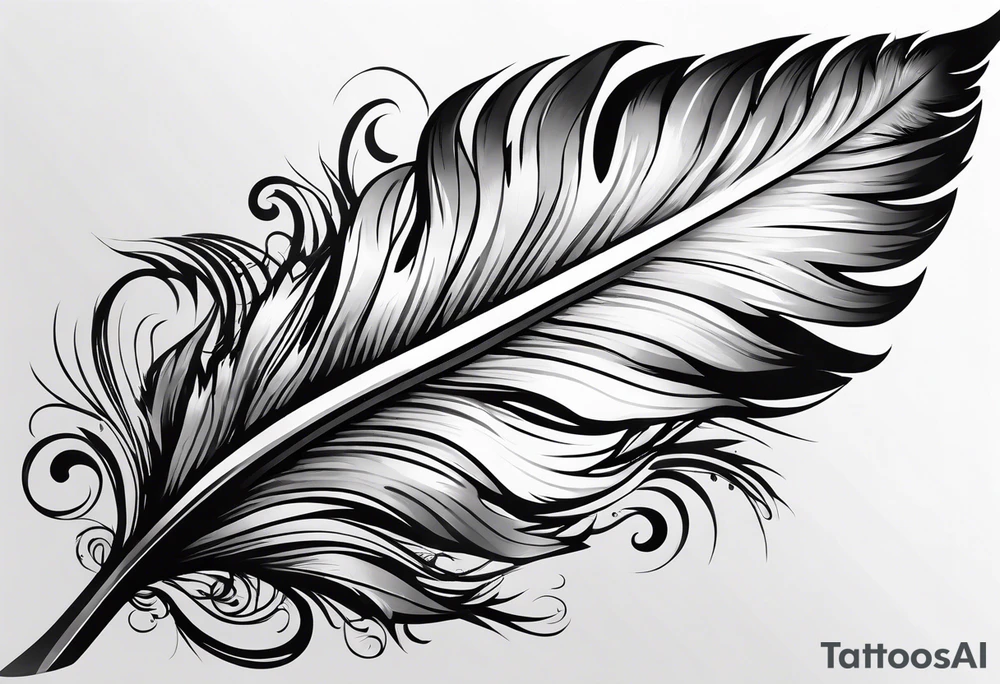 A feather pen from colonial time tattoo idea