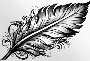 A feather pen from colonial time tattoo idea