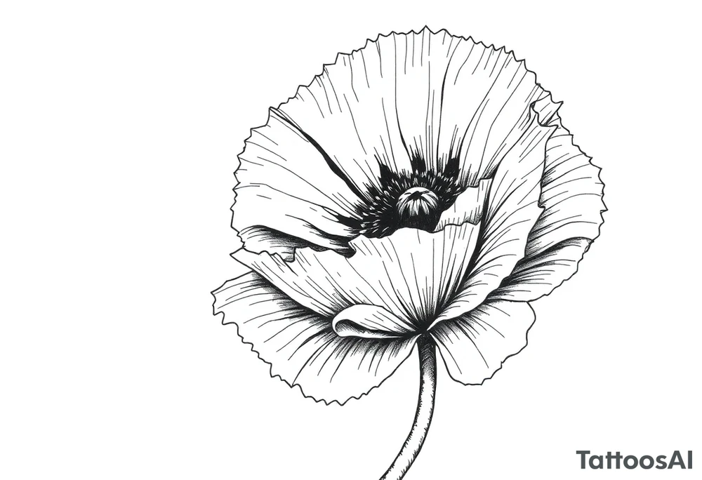 Violetten poppy tried together tattoo idea