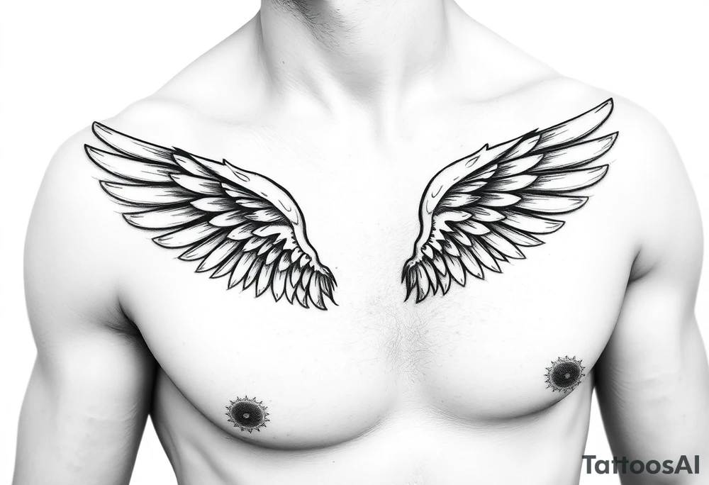 A tattoo with no wings on it, representing the embracement of homosexuality. tattoo idea