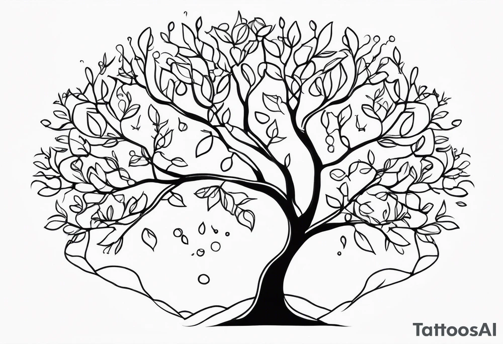 Motherhood tree tattoo idea