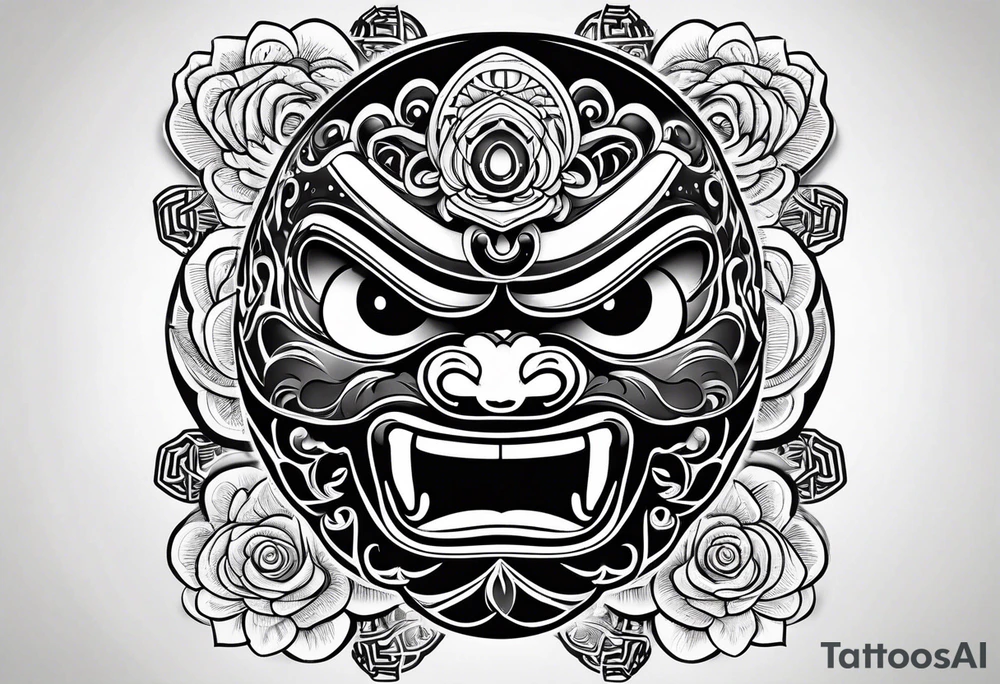 Daruma doll tattoo idea