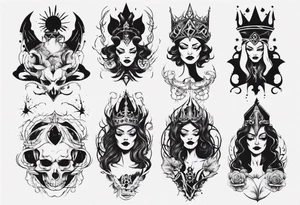Queen of the underworld tattoo idea
