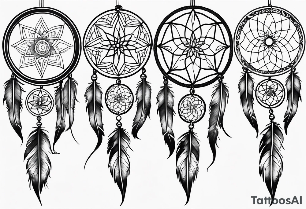 LONG Dreamcatcher tattoo idea