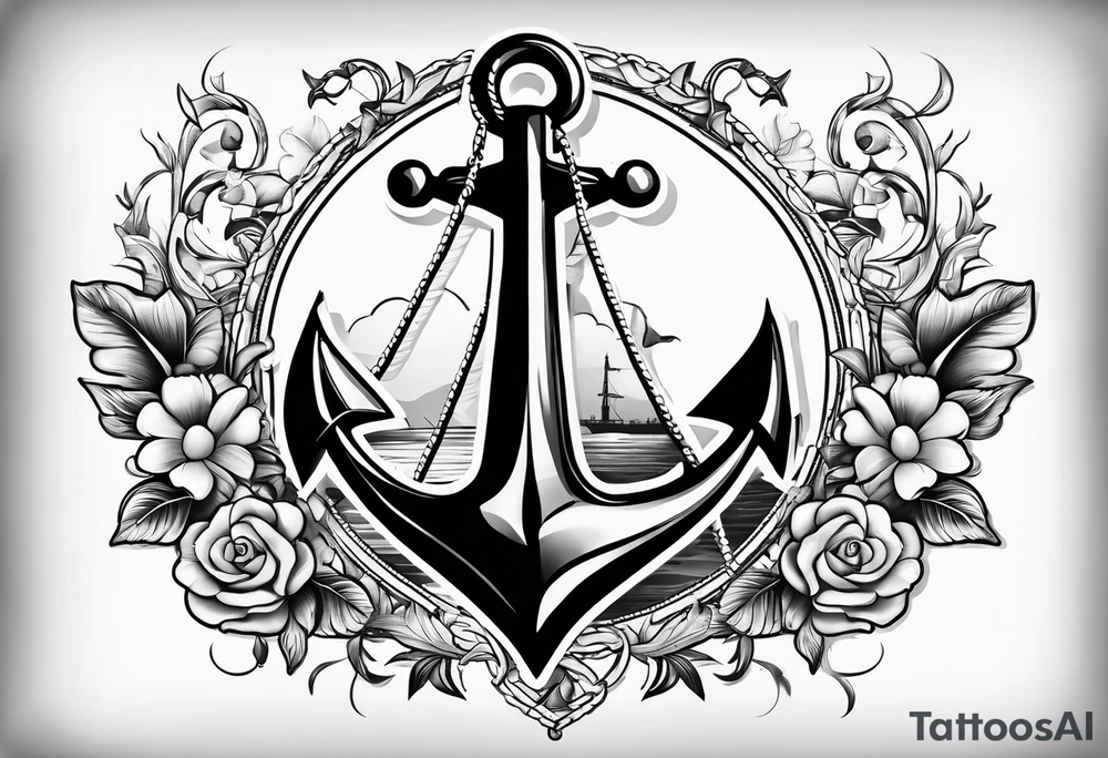 Anchor and Cross tattoo idea