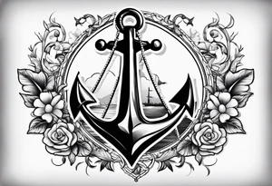 Anchor and Cross tattoo idea
