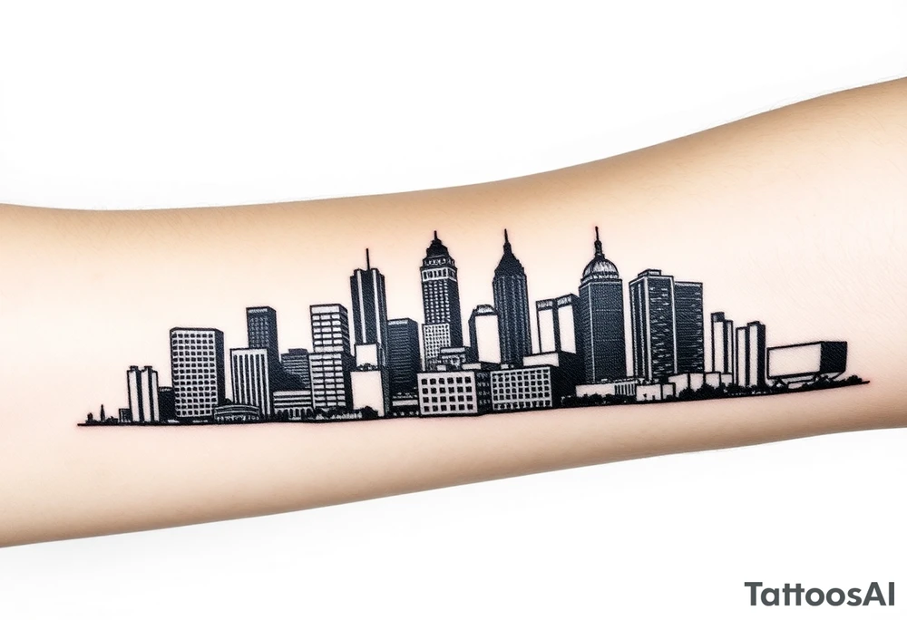 Baltimore Maryland Skyline With Baltimore Heritage tattoo idea