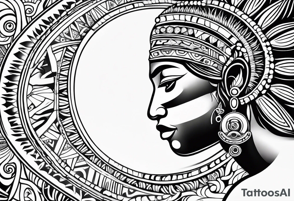 Taino Tribal sun tattoo idea