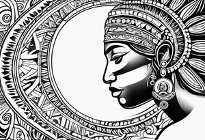 Taino Tribal sun tattoo idea