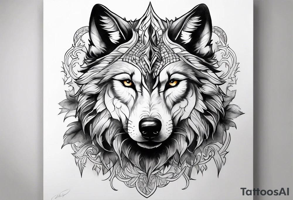 Wolf chimera tattoo idea