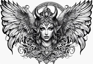angelish devil tattoo idea