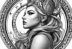 Leo and sagittarius zodiac symbols tattoo idea