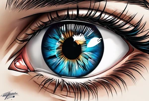 Blue eye tattoo idea
