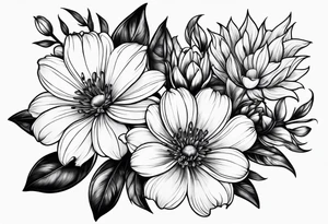 Birth Month Flowers tattoo idea