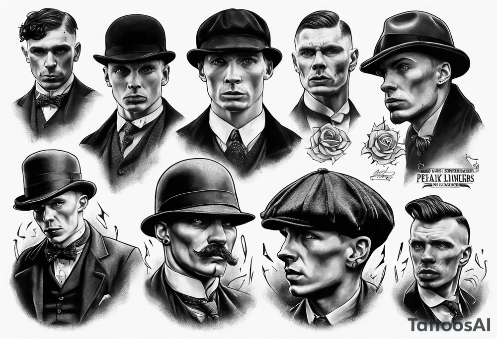 peaky blinders realism tattoo idea