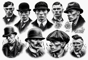peaky blinders realism tattoo idea