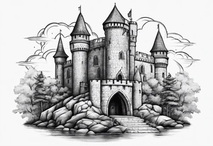 medieval tower tattoo idea