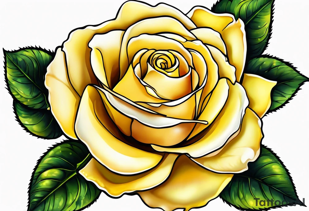 yellow rose of texas tattoo idea