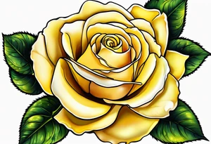 yellow rose of texas tattoo idea
