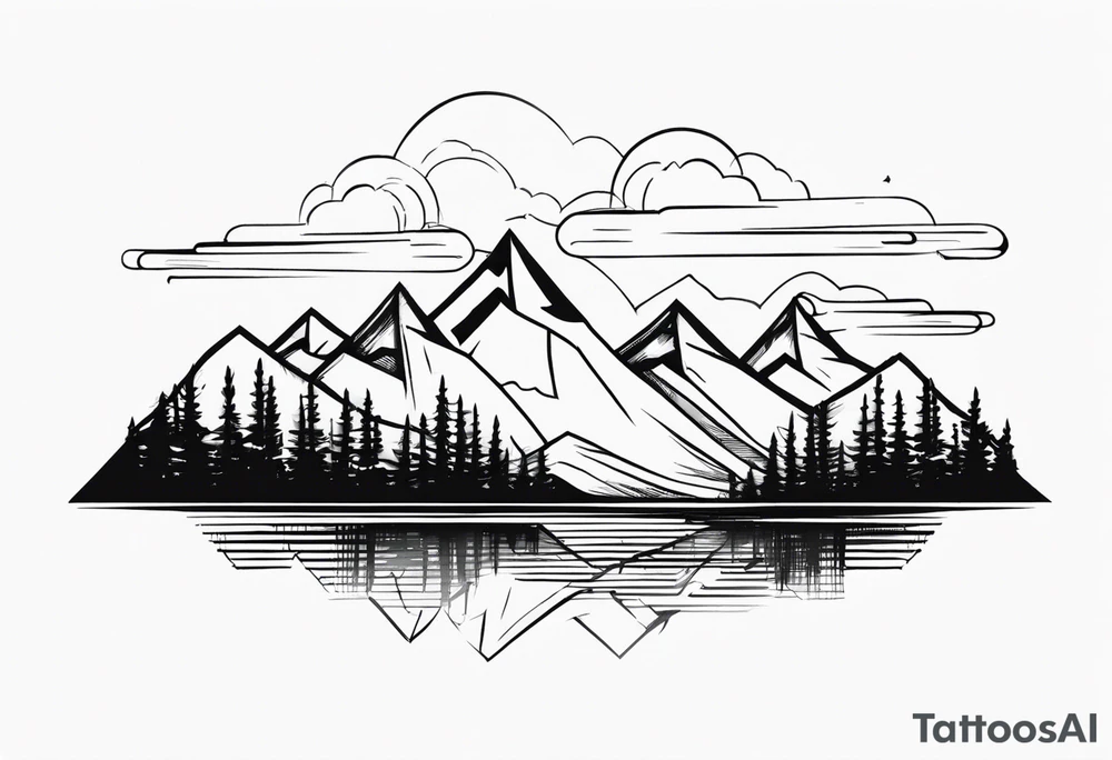 mountains tattoo idea
