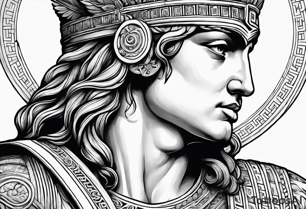 Ancient Greek athenian tattoo idea