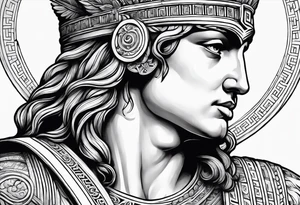 Ancient Greek athenian tattoo idea
