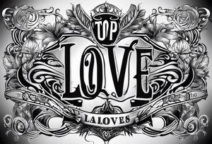LOVE US
text only tattoo idea