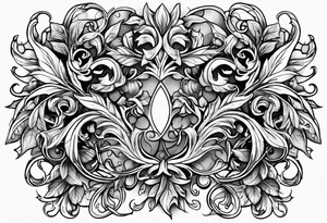 Leafy vines with chain tattoo idea