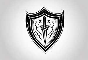 Valhalla sword shield lightning tattoo idea