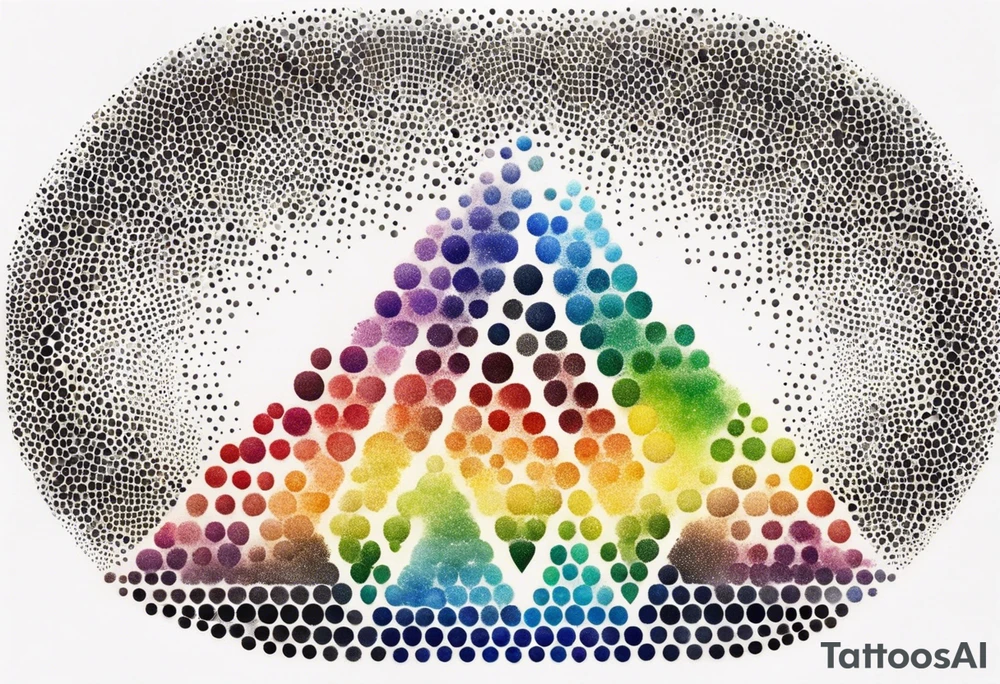 7 stars in rainbow colors tattoo idea