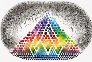7 stars in rainbow colors tattoo idea