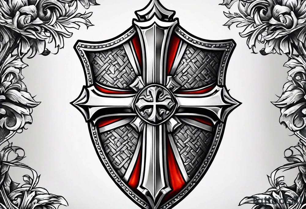 cross of st george on shield crusades tattoo idea