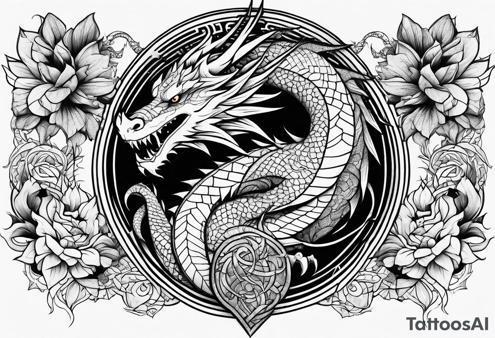 Dragon sleeve tattoo idea