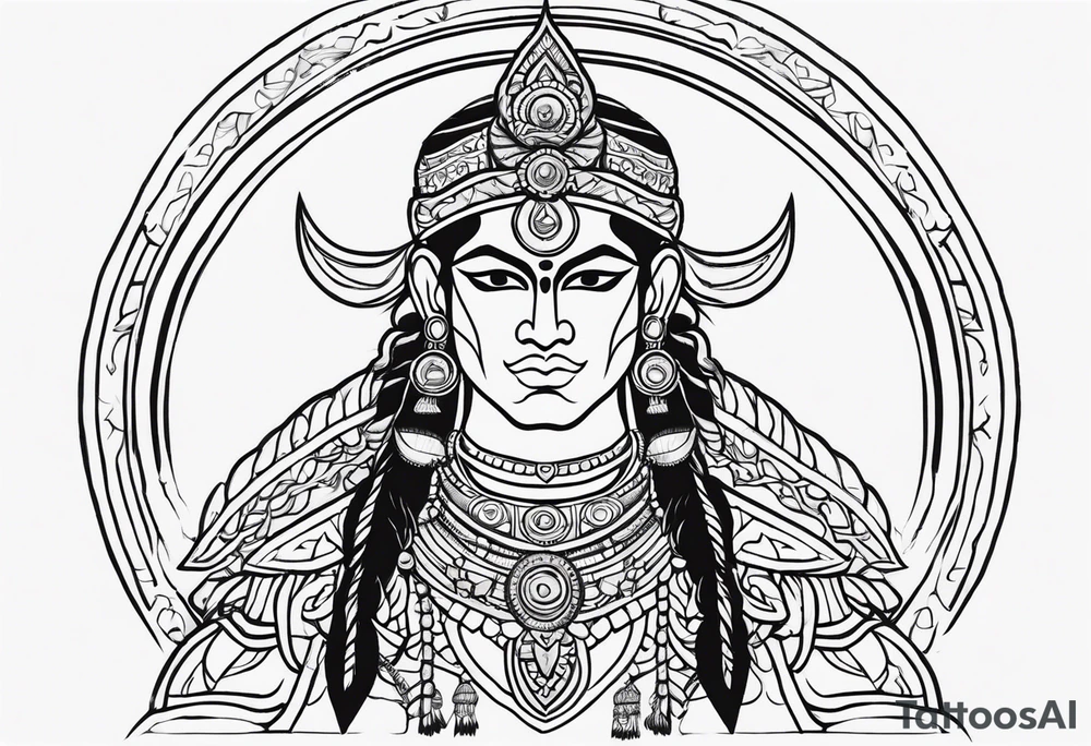 Hindu warrior Karna tattoo idea